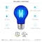 Luxrite A19 LED Edison Blue Light Bulb 4.5W 60W Equivalent Clear Glass E26 Base LR21723-1PK - alternate 7